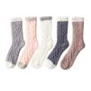 5 Pair Womens Colorful Cozy Warm Plush Slipper Socks for Winter Indoor Christmas Gift