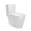 1.1/1.6 GPF Elongated Comfort Height Floor Mounted One-Piece Toilet , CUPC Certified, WaterSense Cetified, Ceramic, White Color, Soft Close Seat