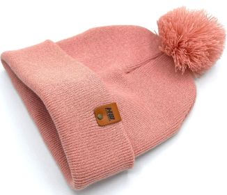 HAAKWEAR Pom Pom Beanie - Made in USA - Pearl Pink