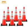 VEVOR 6Pack 36" Traffic Cones, Safety Road Parking Cone with Black Weighted Base, PVC Orange Traffic Safety Cones