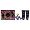 Dylan Blue by Versace for Women - 4 Pc Gift Set 3.4oz EDP Spray, 0.17oz EDP Spray, 3.4oz Body Lotion, 3.4oz Bath and Shower Gel