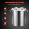 VEVOR Stainless Steel Stockpot, 42 Quart Large Cooking Pots, Cookware Sauce Pot with Strainer, Lid, and Handle, Heavy Duty Commercial Grade Stock Pot