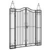 Garden Gate Black 47.6"x3.1"x59.1" Wrought Iron