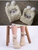 2 Pack Cute Sleeping Sheep Soft Warm Plush Cozy Slipper Socks for Womens Winter Indoor