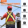 VEVOR Safety Harness, Full Body Harness, Safety Harness Fall Protection with Added Padding, and Side Rings and Dorsal D-Rings and a Lanyard