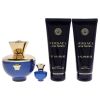 Dylan Blue by Versace for Women - 4 Pc Gift Set 3.4oz EDP Spray, 0.17oz EDP Spray, 3.4oz Body Lotion, 3.4oz Bath and Shower Gel