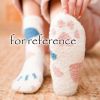 3 Pairs Cute Cat Paws Coral Velvet Socks Women Cat Spotted Winter Socks Plush Warm Sleep Socks Home Floor Socks