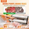 VEVOR Vacuum Sealer Machine, 95Kpa 350W Powerful Dual Pump and Dual Sealing, Dry and Moist Food Storage