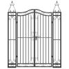 Garden Gate Black 47.6"x3.1"x59.1" Wrought Iron