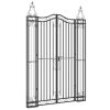 Garden Gate Black 47.6"x3.1"x70.9" Wrought Iron