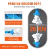 VEVOR Static Climbing Rope, 64 ft Outdoor Rock Climbing Rope with 26KN Breaking Tension, 0.4'' /10mm High Strength Safety Rope