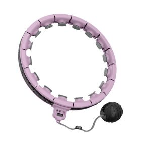 Smart Hula Hoop Does Not Drop Electric Massage Ball (Option: Pink-Intelligent Style 16 Sections)