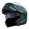 Motorcycle Street Bike Modular Flip up Dual Visor Full Face Helmet HB89
