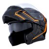Motorcycle Street Bike Modular Flip up Dual Visor Full Face Helmet HB89