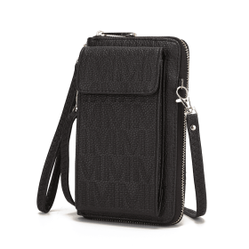 MKF Collection Caddy Vegan Leather Women Phone Wallet Crossbody by Mia k (Material: Polycarbonate, Color: Chocolate)