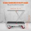 VEVOR Hydraulic Lift Table Cart, 500lbs Capacity 28.5" Lifting Height, Manual Single Scissor Lift Table with 4 Wheels and Non-slip Pad