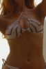 Vega String Bikini in Black Shibori
